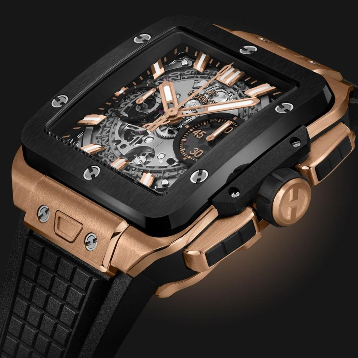 Hublot Square Bang Unico King Gold Ceramic
