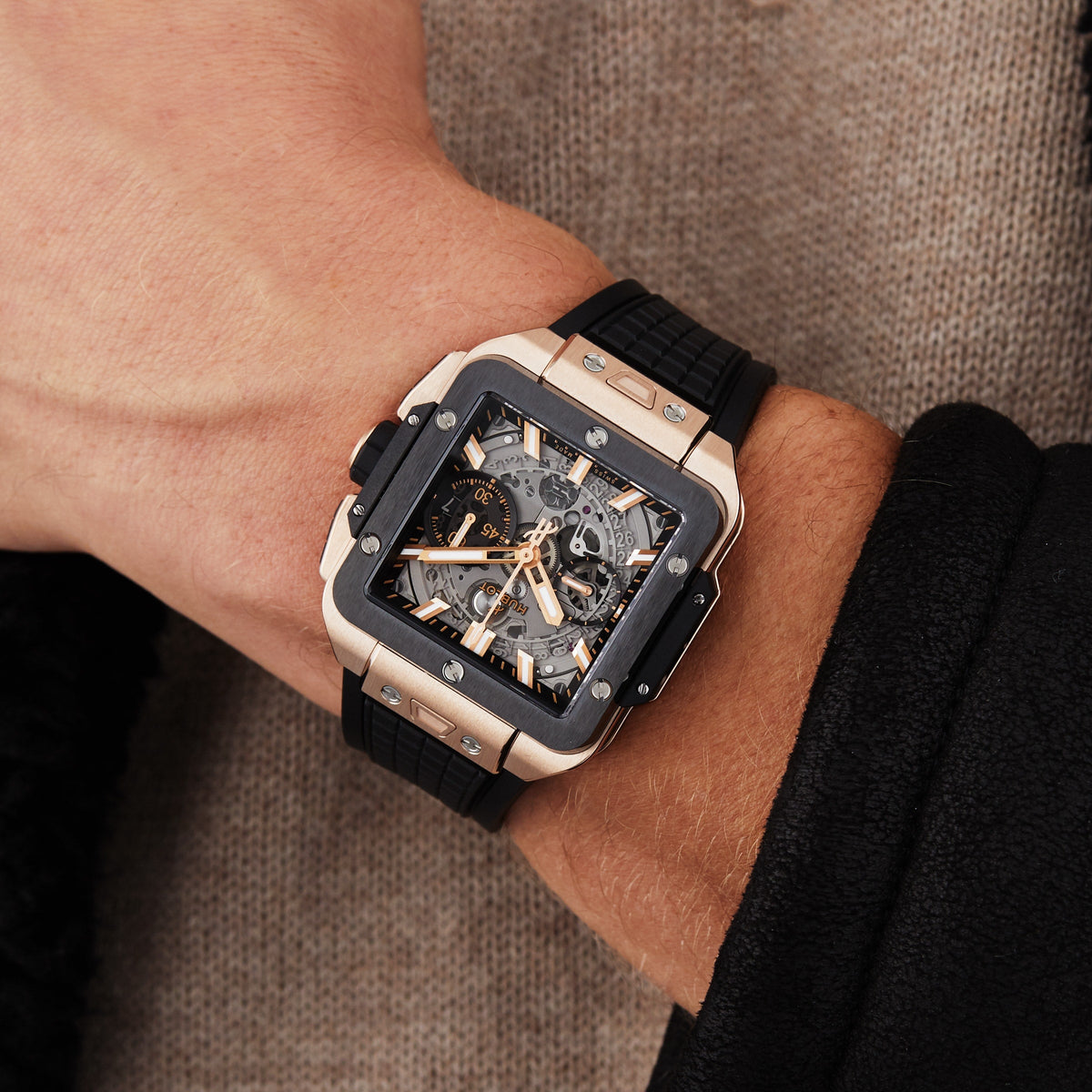 Hublot Square Bang Unico King Gold Ceramic