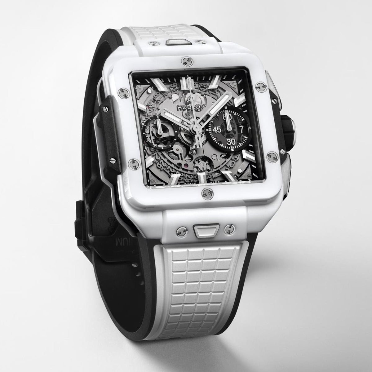 Hublot Square Bang Unico White Ceramic