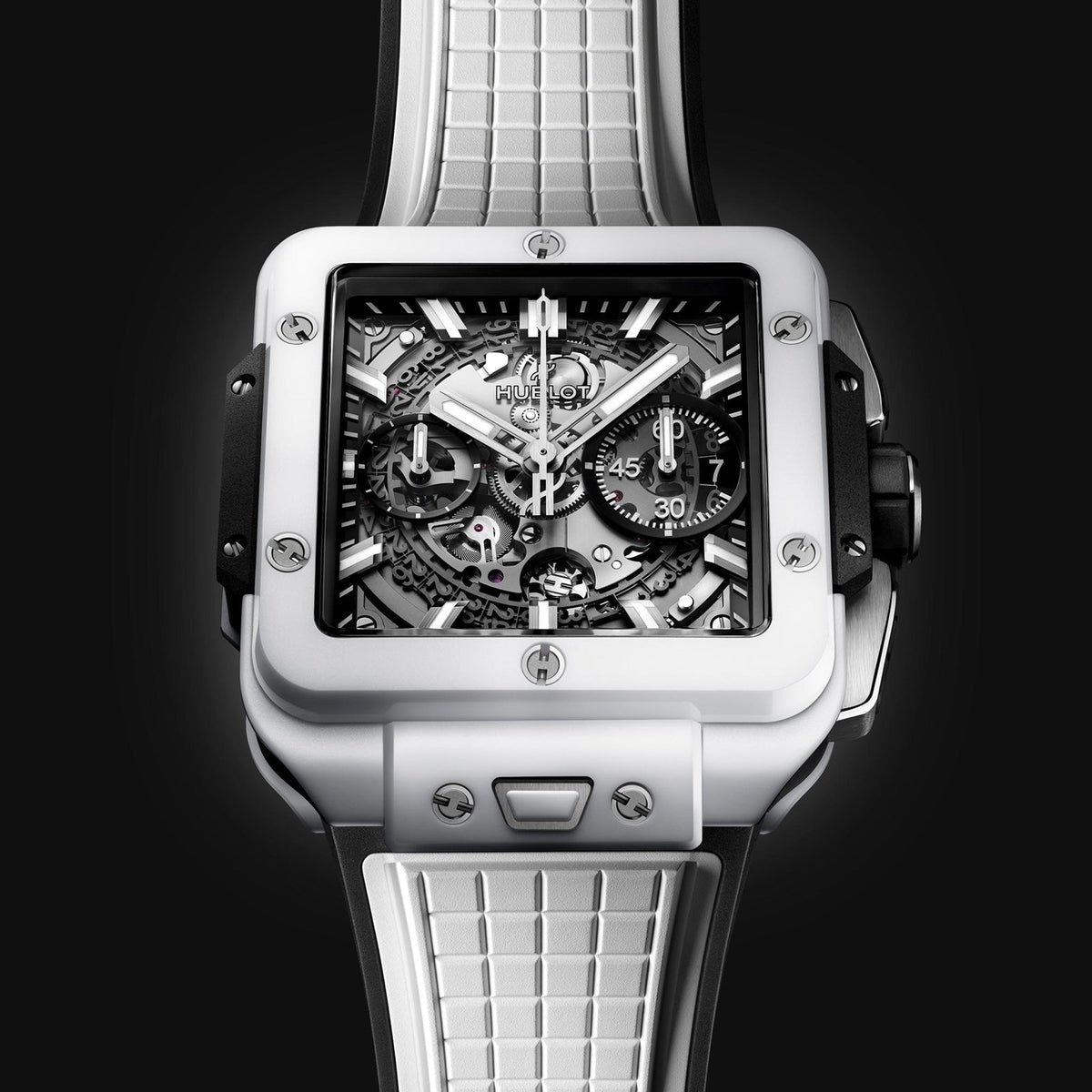 Hublot Square Bang Unico White Ceramic