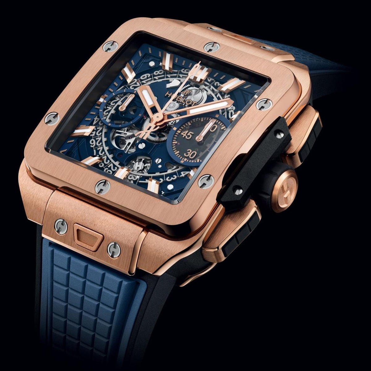 Hublot Square Bang Unico King Gold Blue