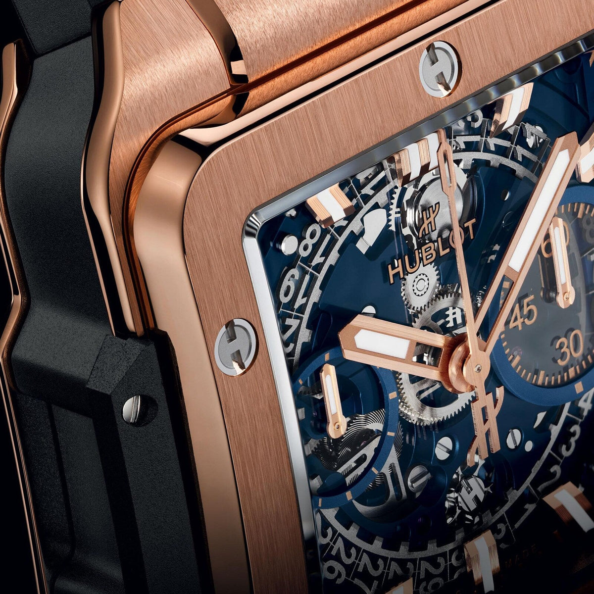 Hublot Square Bang Unico King Gold Blue