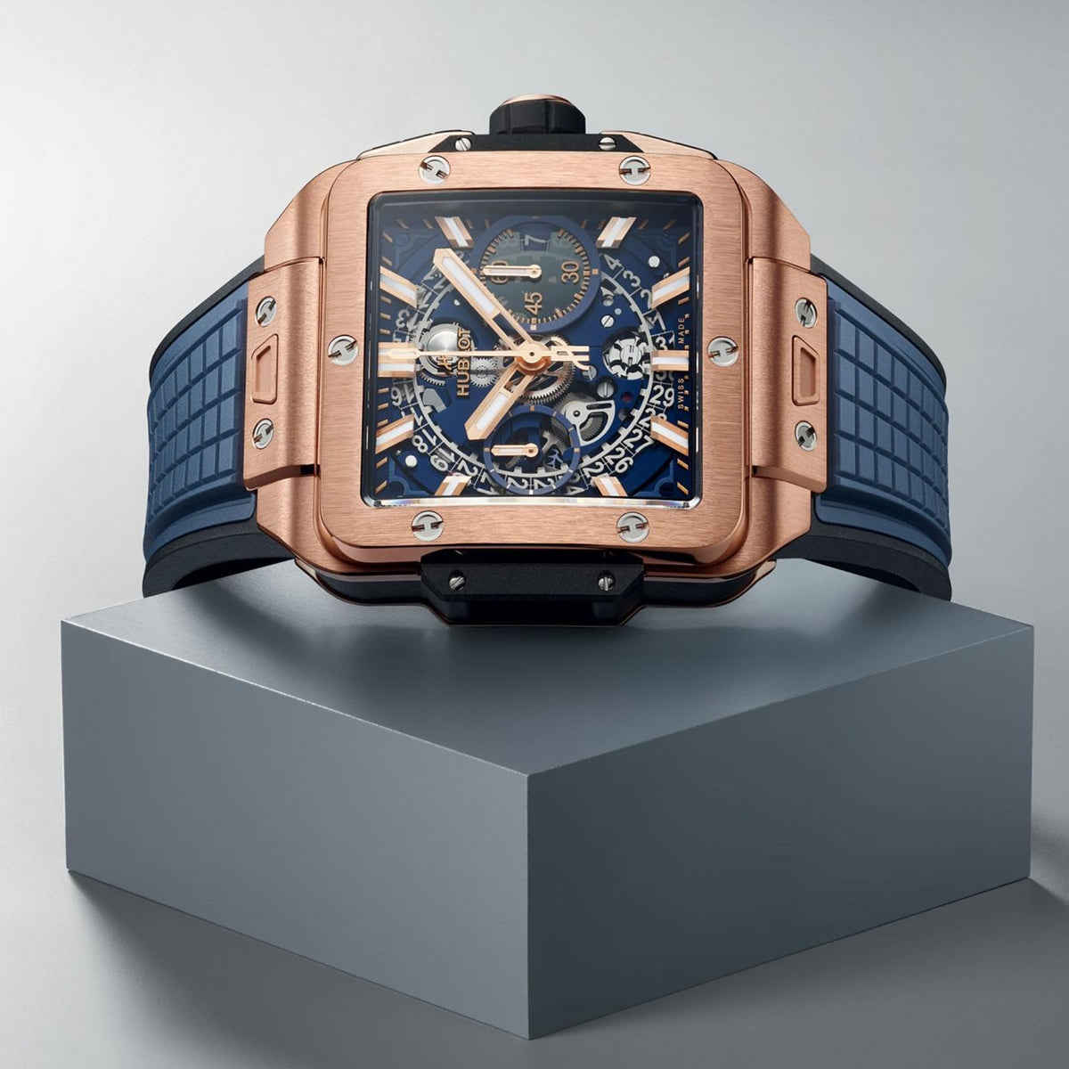 Hublot Square Bang Unico King Gold Blue