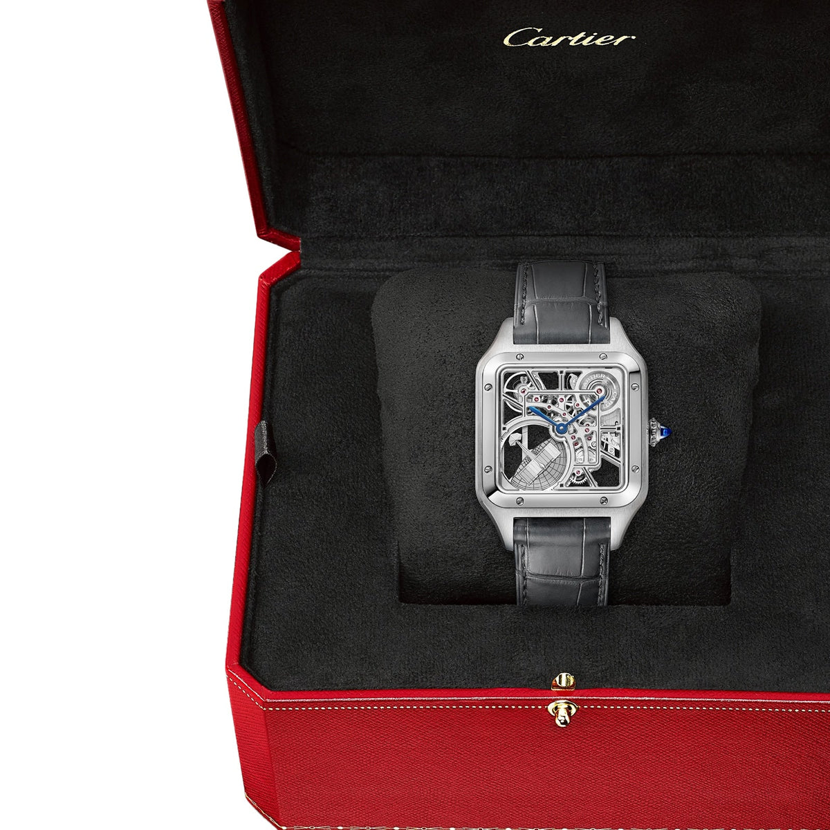 Cartier Santos-Dumont Skeleton with Micro-Rotor Large Model