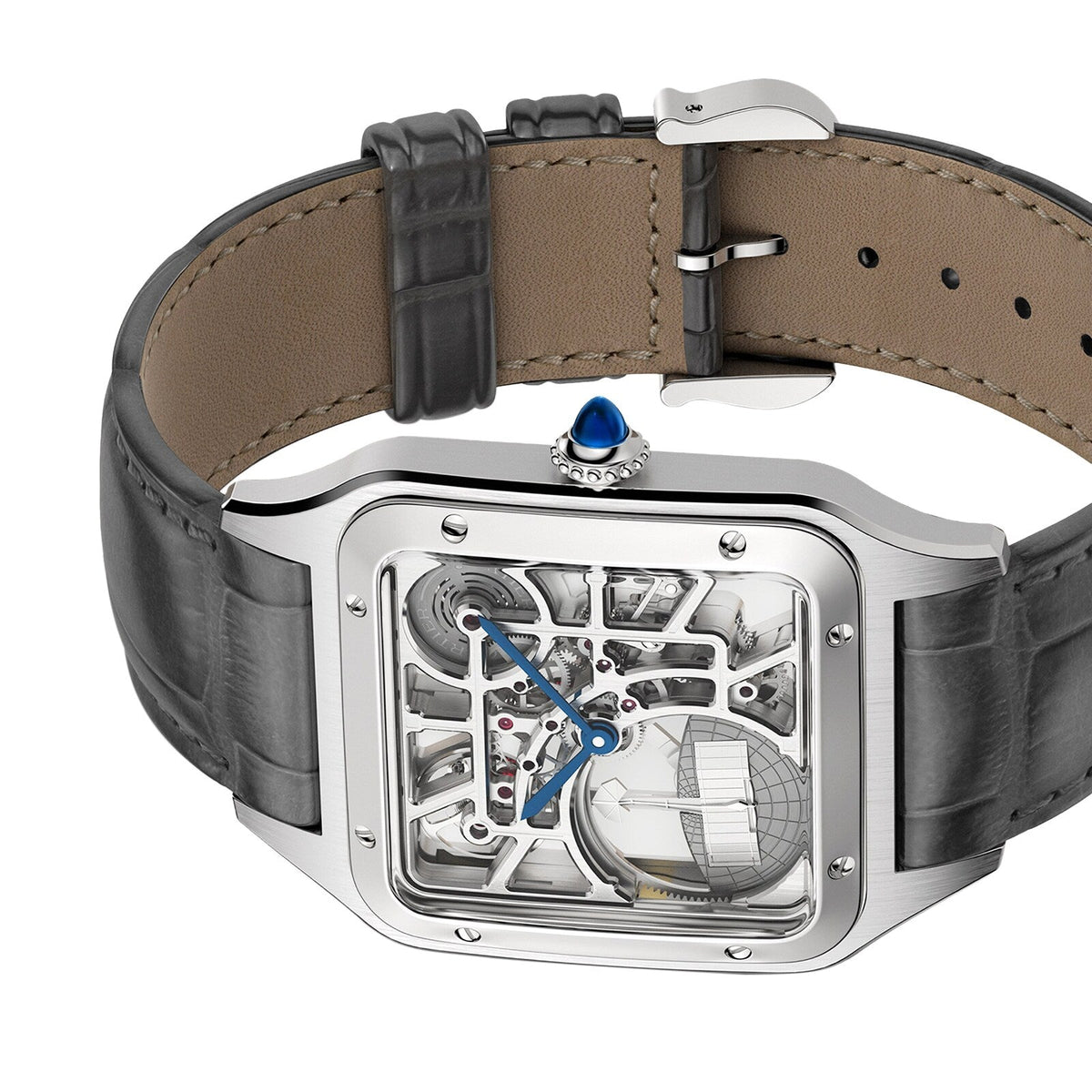Cartier Santos-Dumont Skeleton with Micro-Rotor Large Model