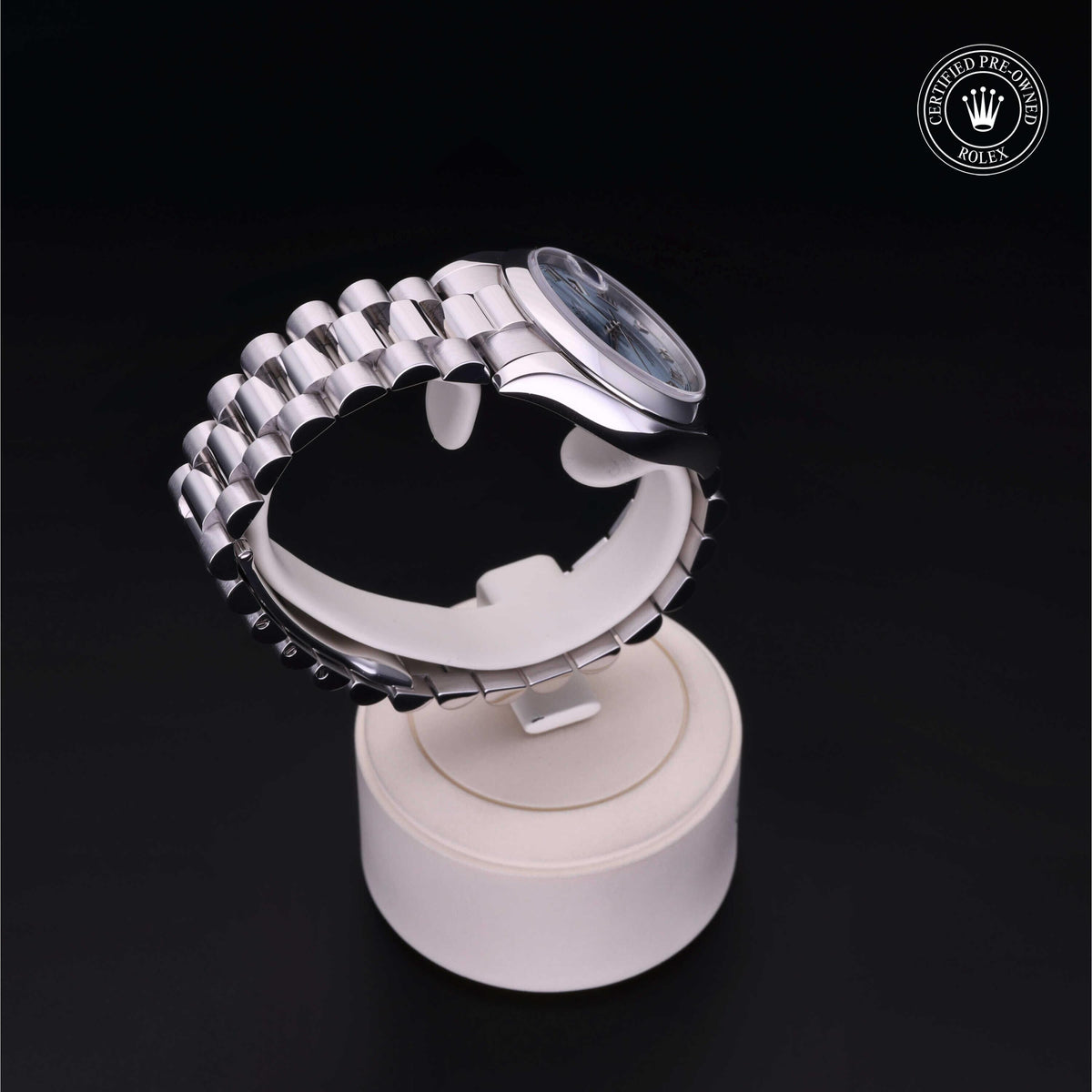 Rolex CPO DJ PLT ICE BLUE DL SMBZ PRES BRAC