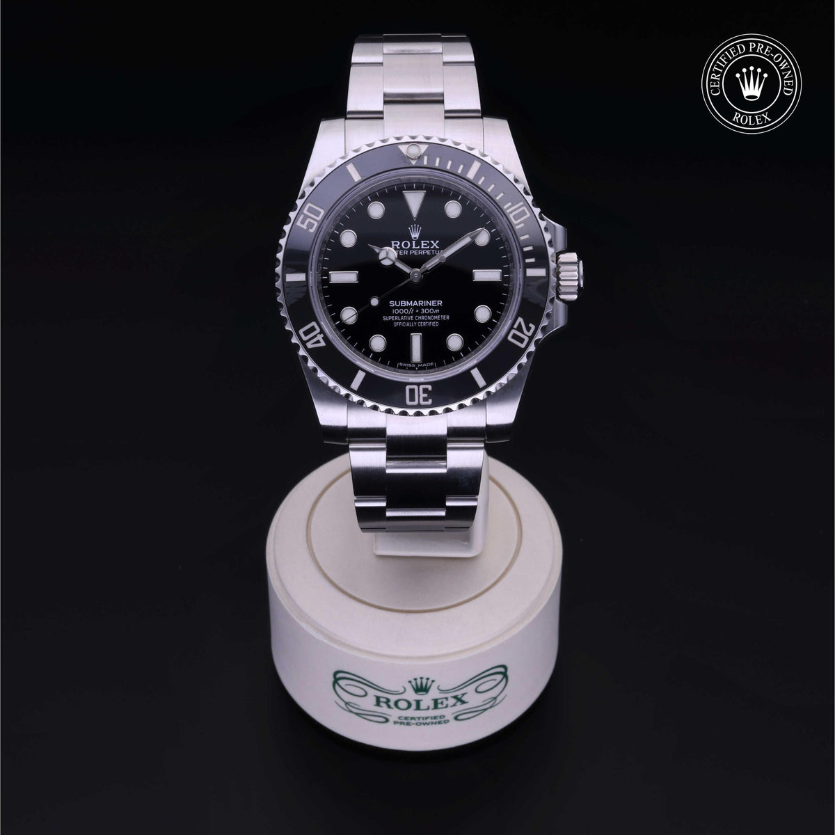 Rolex CPO SUBNONDATE SS BLKDL BLKBZ OYS BRAC