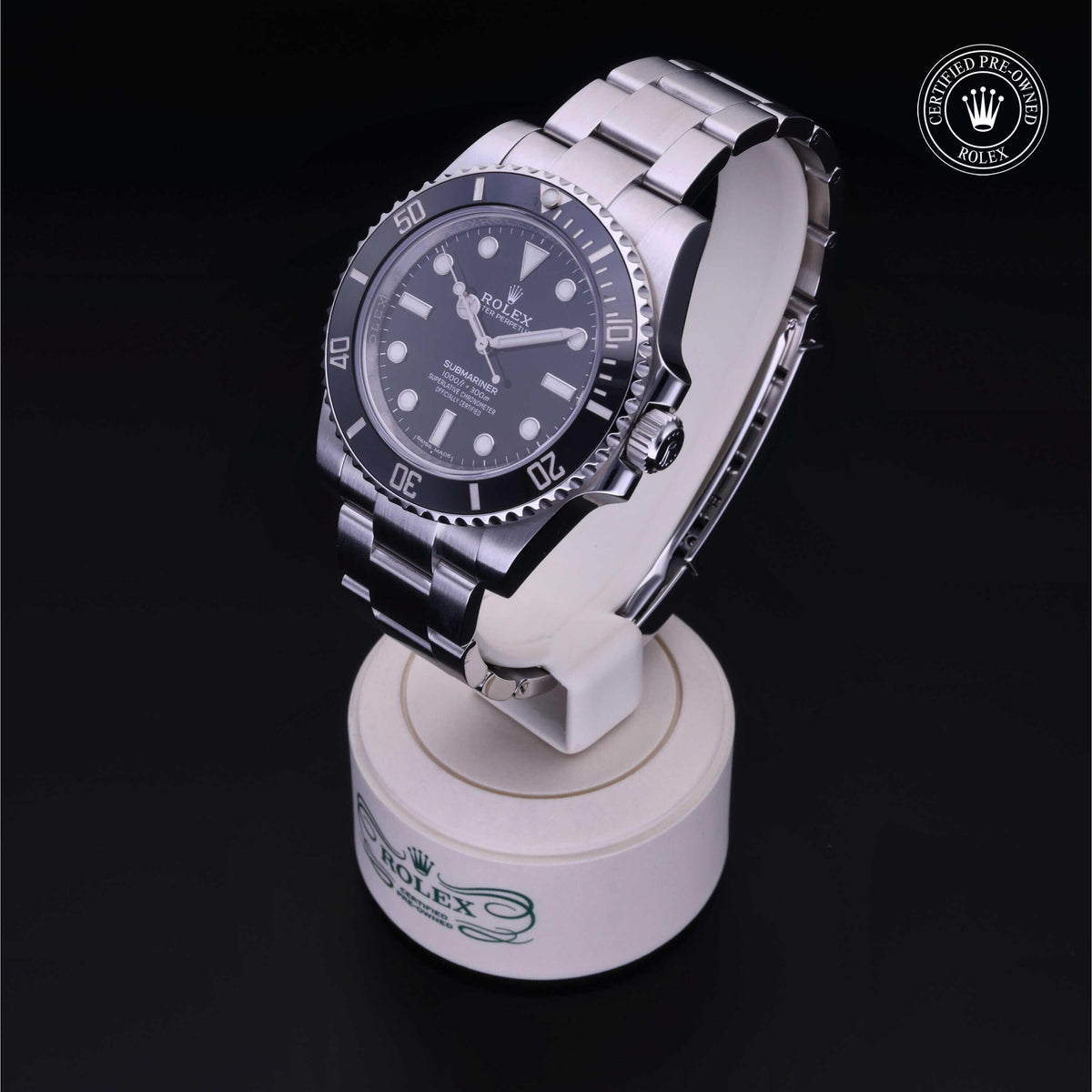 Rolex CPO SUBNONDATE SS BLKDL BLKBZ OYS BRAC