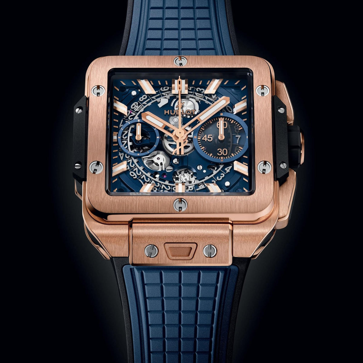 Hublot Square Bang Unico King Gold Blue