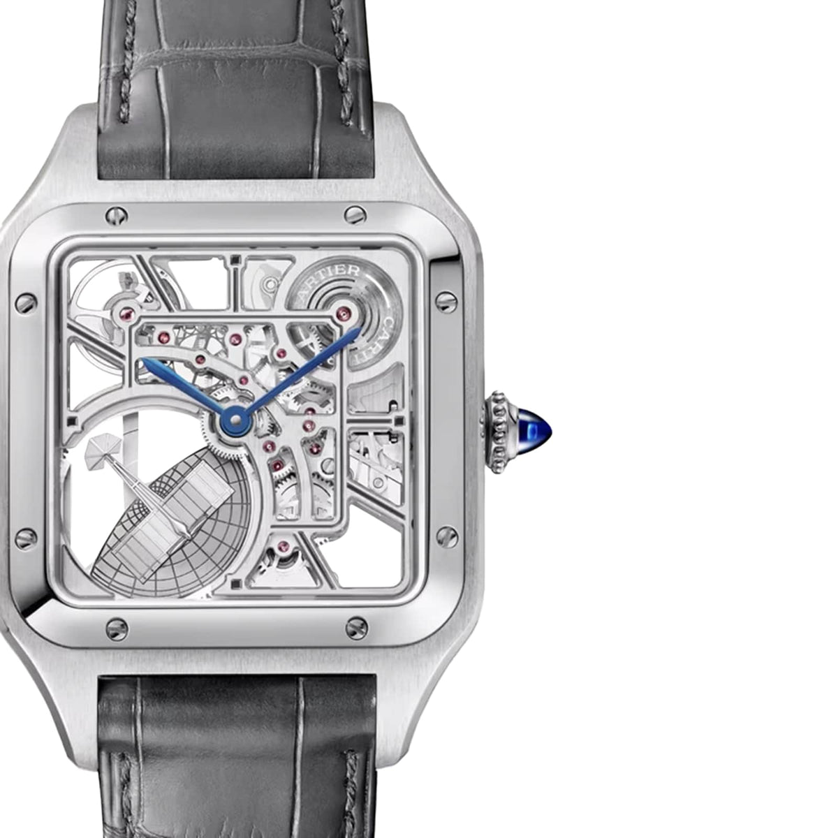 Cartier Santos-Dumont Skeleton with Micro-Rotor Large Model