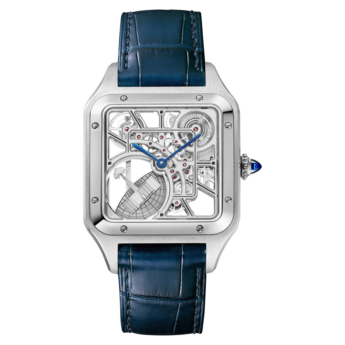 Cartier Santos-Dumont Skeleton with Micro-Rotor Large Model